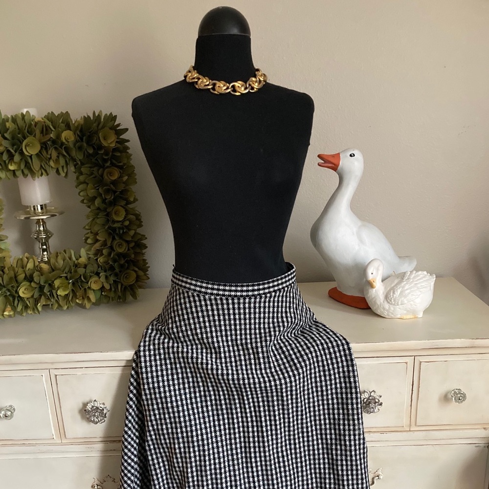 Vintage Maxi Houndstooth Skirt